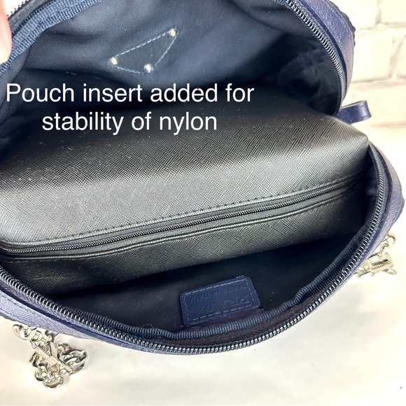 Prada Nylon Navy Blue crossbody or bum bag pouch with chain and dust bag - Picture 12 of 15
